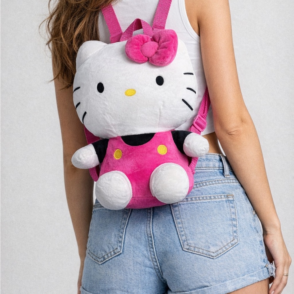 Hello Kitty Plush Backpack Pink Sanrio Character Mini Bag